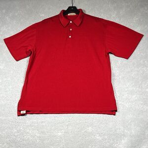VTG Peter Millar Polo Shirt Short Sleeve Men’s Medium Red Made in Korea
